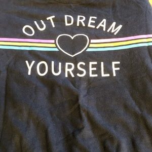 “Our Dream Yourself” blue sweater size medium
